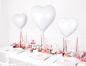 Preview: Folienballon - Herz  Weiß - ø 45cm